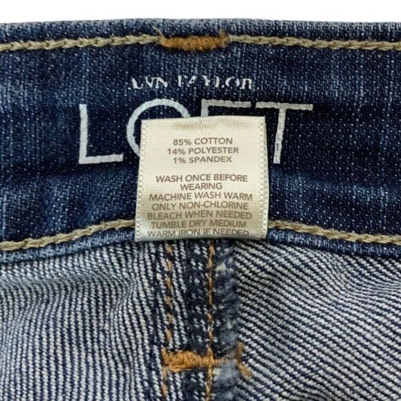 Loft Outlet Curvy Skinny Womens Jeans Size 8 Medium Wash Stretch Denim - Picture 7 of 7